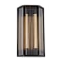 Alora Lighting Sabre 16" Tall LED Wall Sconce Ribbed Glass / Urban Bronze