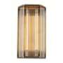 Alora Lighting Sabre 16" Tall LED Wall Sconce Ribbed Glass / Vintage Brass