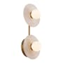 Alora Lighting Dahlia 2 Light 6" Wide LED Vanity Light Vintage Brass / Alabaster