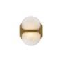 Alora Lighting Odin 2 Light 4" Tall Bathroom Sconce Vintage Brass / Alabaster