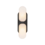 Alora Lighting Odin 2 Light 4" Tall Bathroom Sconce Urban Bronze / Alabaster