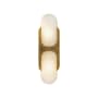 Alora Lighting Odin 2 Light 4" Tall Bathroom Sconce Vintage Brass / Alabaster