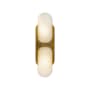 Alora Lighting Odin 2 Light 4" Tall Bathroom Sconce Vintage Brass / Alabaster