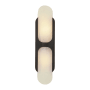 Alora Lighting Odin 2 Light 4" Tall Bathroom Sconce Urban Bronze / Alabaster