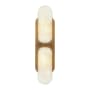 Alora Lighting Odin 2 Light 4" Tall Bathroom Sconce Vintage Brass / Alabaster