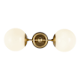 Alora Lighting Fiore 18" Tall Bathroom Sconce Brushed Gold / Glossy Opal Glass
