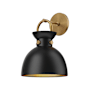Alora Lighting Waldo 13" Tall Wall Sconce Aged Gold / Matte Black