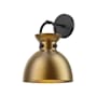 Alora Lighting Waldo 13" Tall Wall Sconce Matte Black / Aged Gold