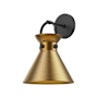 Alora Lighting Emerson 13" Tall Wall Sconce Matte Black / Aged Gold