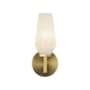 Alora Lighting Krysta 5" Tall Bathroom Sconce Brushed Gold / Opal Glass