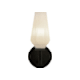 Alora Lighting Krysta 5" Tall Bathroom Sconce Matte Black / Opal Glass
