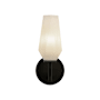 Alora Lighting Krysta 10" Tall Bathroom Sconce Matte Black / Opal Glass