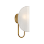 Alora Lighting Seno 15" Tall Wall Sconce Aged Gold / White Cotton Fabric
