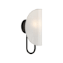 Alora Lighting Seno 15" Tall Wall Sconce Matte Black / White Cotton Fabric