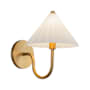 Alora Lighting Serena 11" Tall Bathroom Sconce with Pleated Opal Glass Shade Aged Gold / Opal Glass