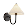 Alora Lighting Serena 11" Tall Bathroom Sconce with Pleated Opal Glass Shade Matte Black / Opal Glass