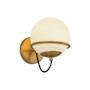 Alora Lighting Alba 9" Tall Bathroom Sconce Aged Brass / Opal Glass