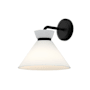 Alora Lighting Halston 9" Tall Bathroom Sconce with Glossy Opal Glass Shade Matte Black