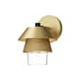 Alora Lighting Tetsu 11" Tall Wall Sconce Brushed Gold / Clear Glass