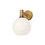 Alora Lighting Castilla 12" Tall Bathroom Sconce with Opal Glass Shade Aged Gold