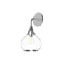 Alora Lighting Hazel 13" Tall Bathroom Sconce with Clear Glass Shade Chrome