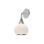 Alora Lighting Hazel 13" Tall Bathroom Sconce with Opal Glass Shade Chrome