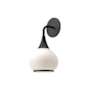 Alora Lighting Hazel 13" Tall Bathroom Sconce with Opal Glass Shade Matte Black