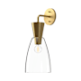 Alora Lighting Arlo 18" Tall Wall Sconce with Clear Glass Shade Brushed Gold