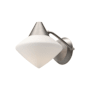 Alora Lighting Nora 8" Tall Wall Sconce with Opal Glass Shade Brushed Nickel