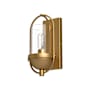 Alora Lighting Cyrus 13" Tall Outdoor Wall Sconce with Clear Glass Shade Aged Gold