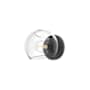 Alora Lighting Willow 5" Tall Bathroom Sconce with Clear Glass Shade Matte Black