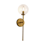 Alora Lighting Cassia 21" Tall Bathroom Sconce Aged Brass / Clear Glass