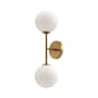 Alora Lighting Cassia 2 Light 20" Tall Bathroom Sconce with Opal Glass Shades Aged Gold