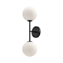 Alora Lighting Cassia 2 Light 20" Tall Bathroom Sconce with Opal Glass Shades Matte Black