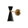 Alora Lighting Blake 12" Tall Wall Sconce Matte Black / Aged Gold