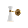 Alora Lighting Blake 12" Tall Wall Sconce White / Aged Gold