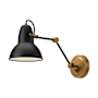 Alora Lighting Felix 8" Tall Wall Sconce Matte Black / Aged Gold
