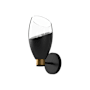 Alora Lighting Capri 12" Tall Wall Sconce with Clear Glass Shade Matte Black