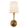Alora Lighting Plisse 18" Tall Wall Sconce with Opal Glass Shade Aged Gold