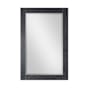 Altair Ivy 24"W x 36"H Rectangular Beveled Wood Framed Wall Mounted Bathroom Mirror Black Oak