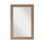 Altair Ivy 24"W x 36"H Rectangular Beveled Wood Framed Wall Mounted Bathroom Mirror Brown Pine