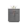Altair Ivy 30" Free Standing Single Basin Vanity Set with Cabinet and Marble Vanity Top Gray