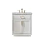 Altair Ivy 30" Free Standing Single Basin Vanity Set with Cabinet and Marble Vanity Top White