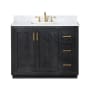 Altair Gazsi 42" Free Standing Single Basin Vanity Set with Cabinet and Engineered Stone Vanity Top Black Oak