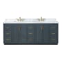Altair Gazsi 84" Free Standing Double Basin Vanity Set with Cabinet and Engineered Stone Vanity Top Classic Blue