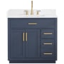 Altair Gavino 36" Free Standing Single Basin Vanity Set with Cabinet and Stone Composite Vanity Top Royal Blue
