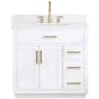 Altair Gavino 36" Free Standing Single Basin Vanity Set with Cabinet and Stone Composite Vanity Top White