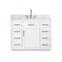Altair Gavino 42" Free Standing Single Basin Vanity Set with Cabinet and Engineered Stone Vanity Top White