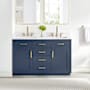 Altair Gavino 54" Free Standing Double Basin Vanity Set with Cabinet and Engineered Stone Vanity Top Royal Blue