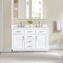 Altair Gavino 54" Free Standing Double Basin Vanity Set with Cabinet and Engineered Stone Vanity Top White